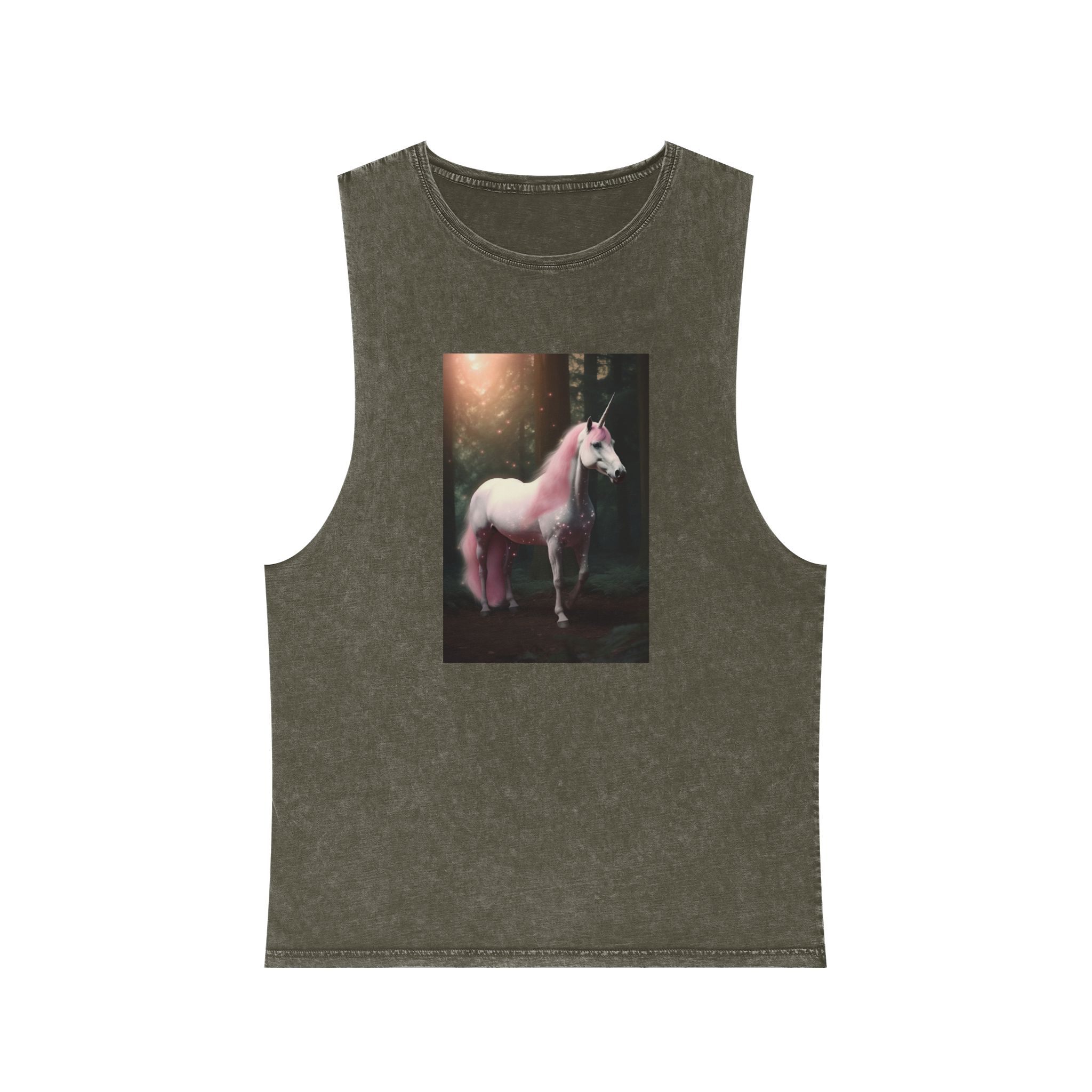 Magical Mythical Unicorn Creature Unisex Stonewash Tank Top - Image 5