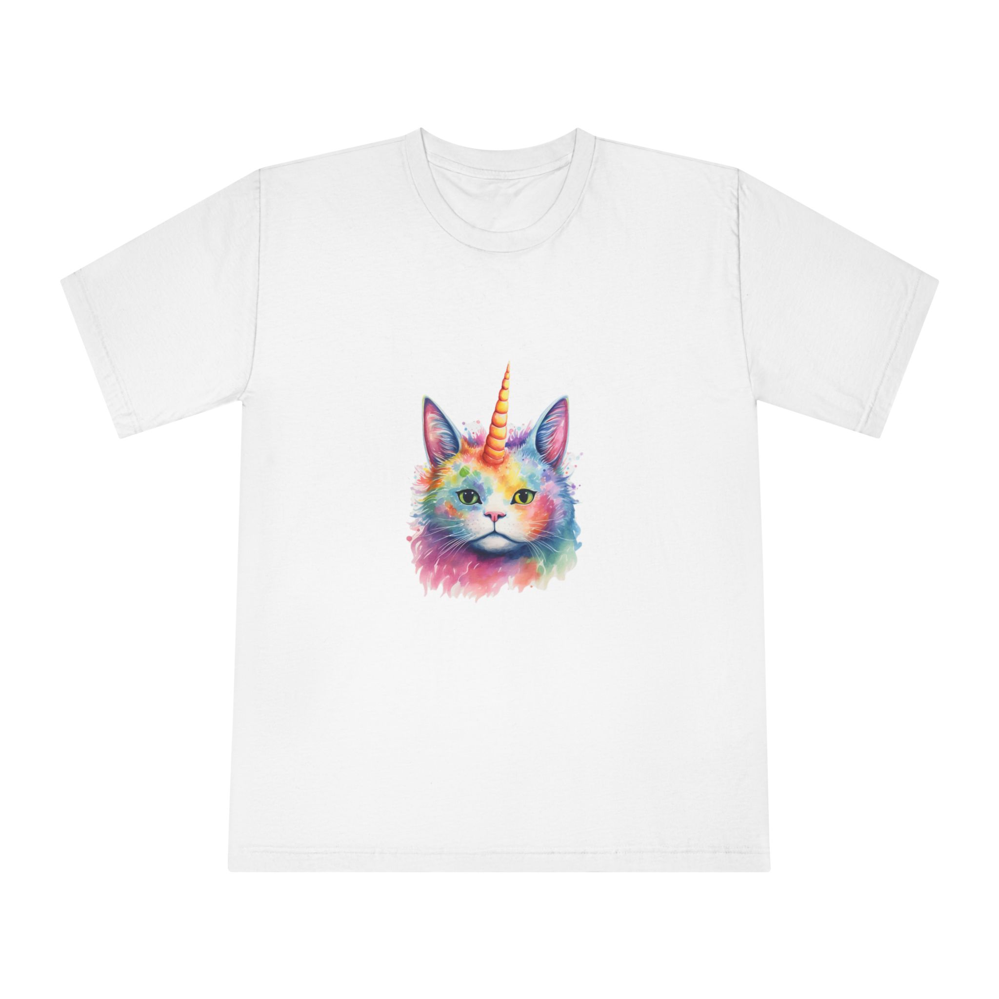 There Is Cat With Unicorn Horn Its Head Generative Ai Unisex Classic Crewneck T Shirt