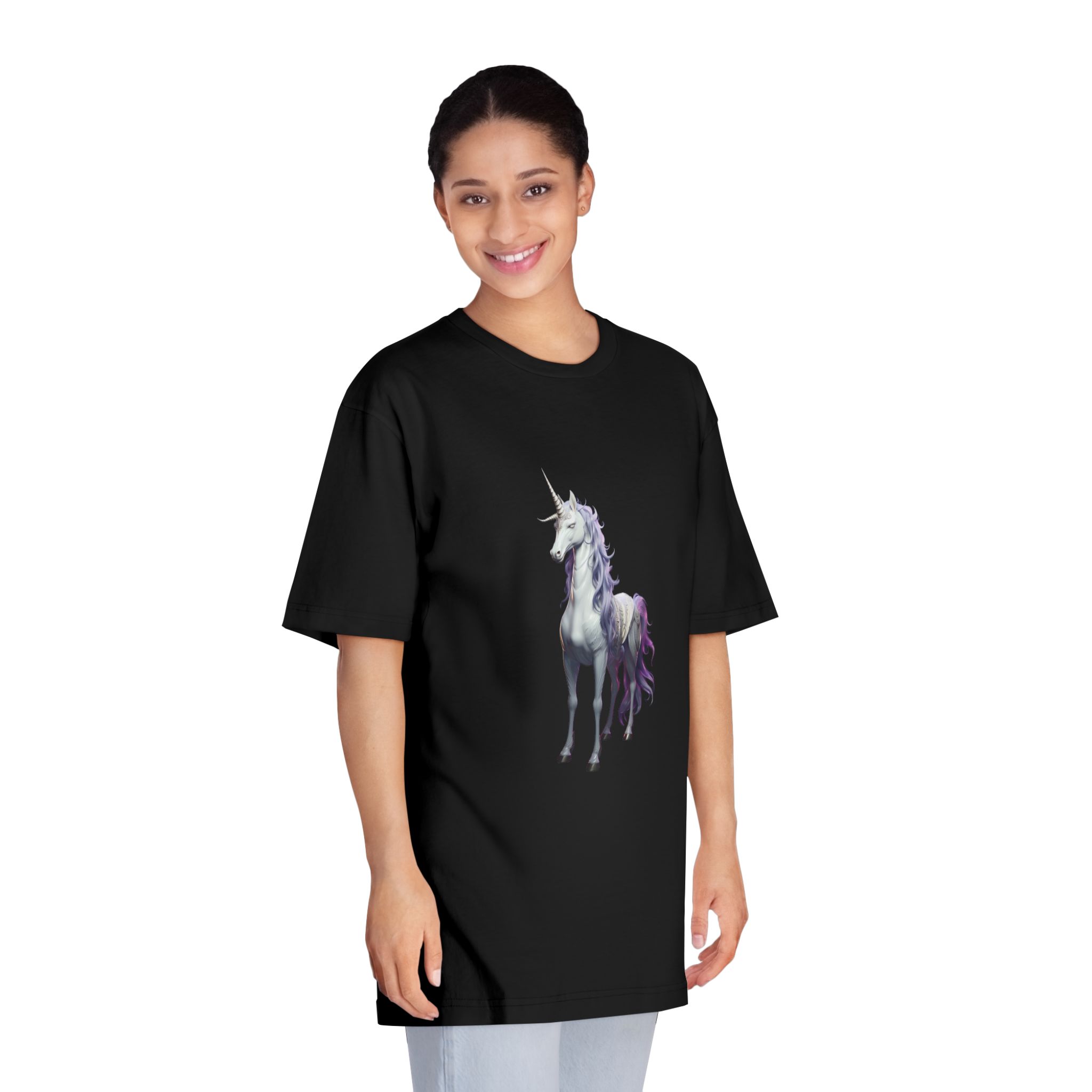 Unicorn With Pink Tone Colors Copy Unisex Classic Crewneck T Shirt - Image 7