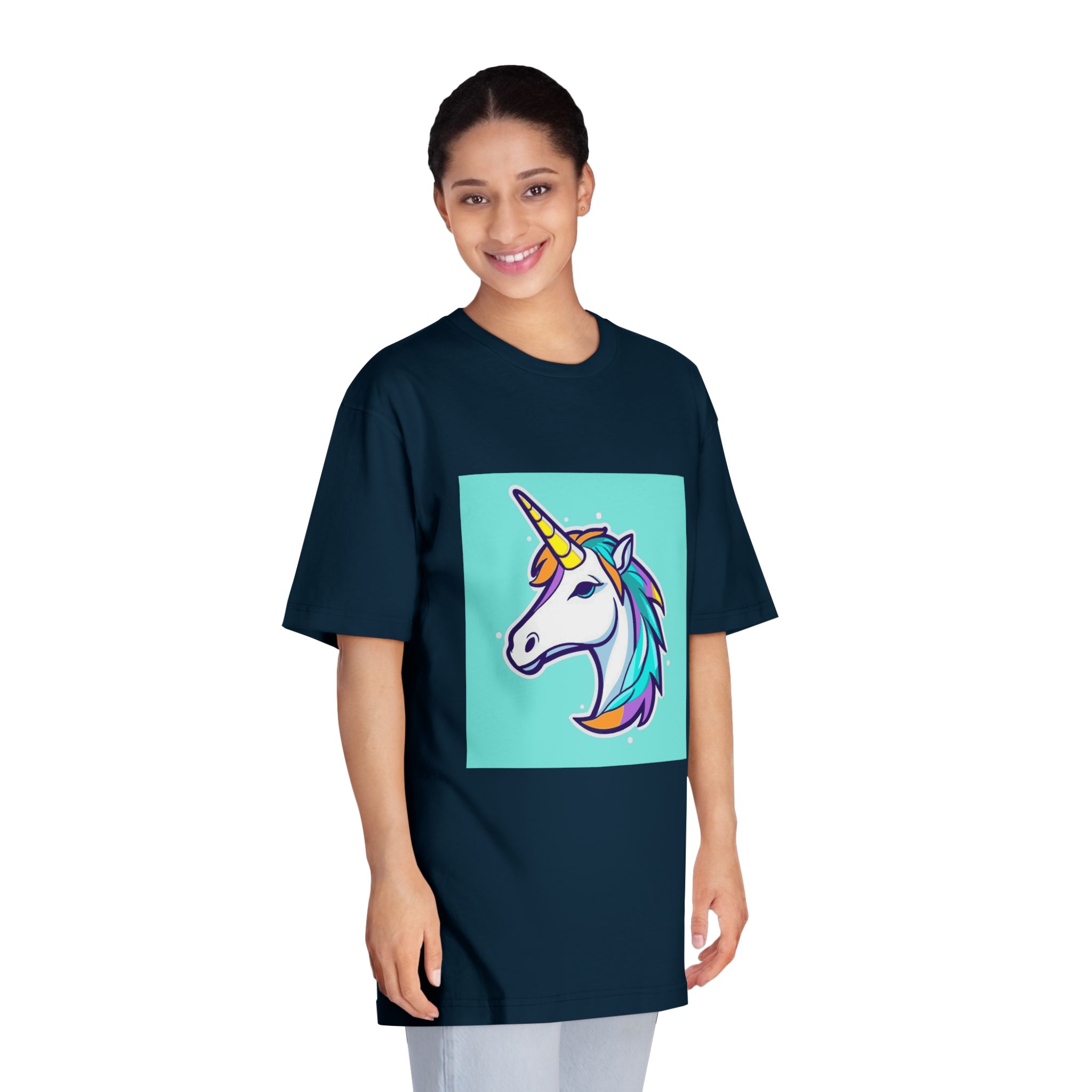 Cartoon Unicorn Head Vector With Maximum 16 Colors I 3 Unisex Classic Crewneck T Shirt - Image 19