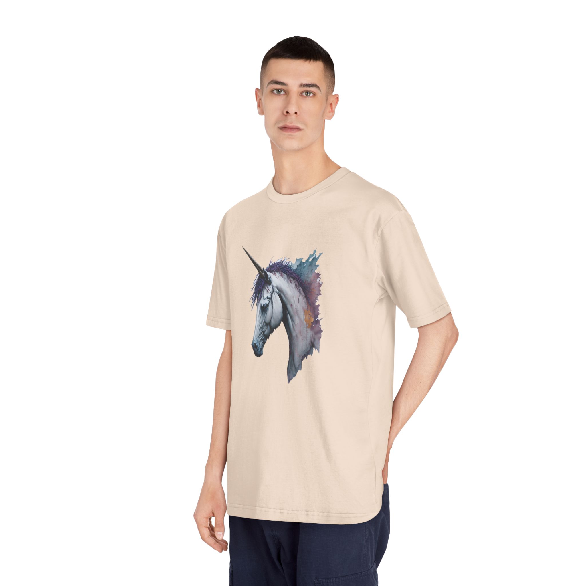 Illustration Unicorn Painted Watercolor Technique Generative Ai Decorative Painting Unisex Classic Crewneck T Shirt - Image 12