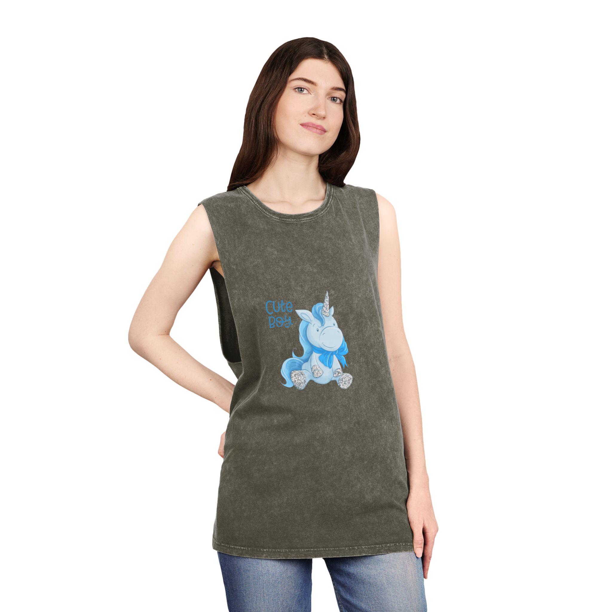 Unicorn V358 Unisex Stonewash Tank Top - Image 8