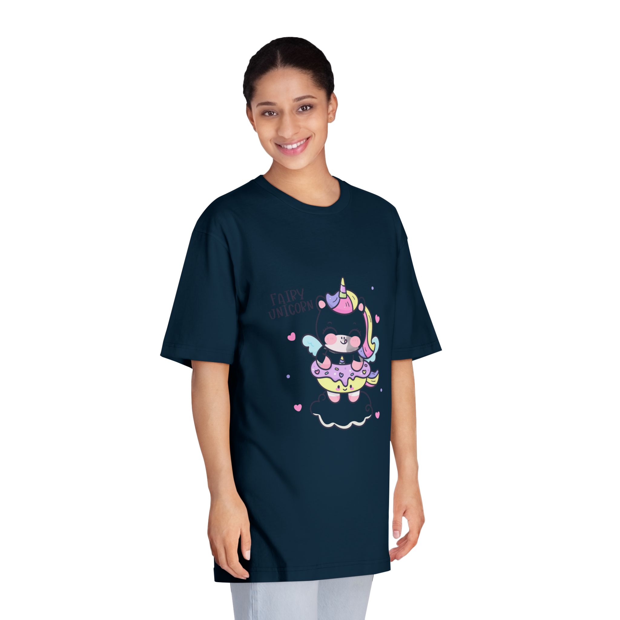 Cute Unicorn Cartoon Donut Cloud Kawaii Animal Unisex Classic Crewneck T Shirt - Image 19