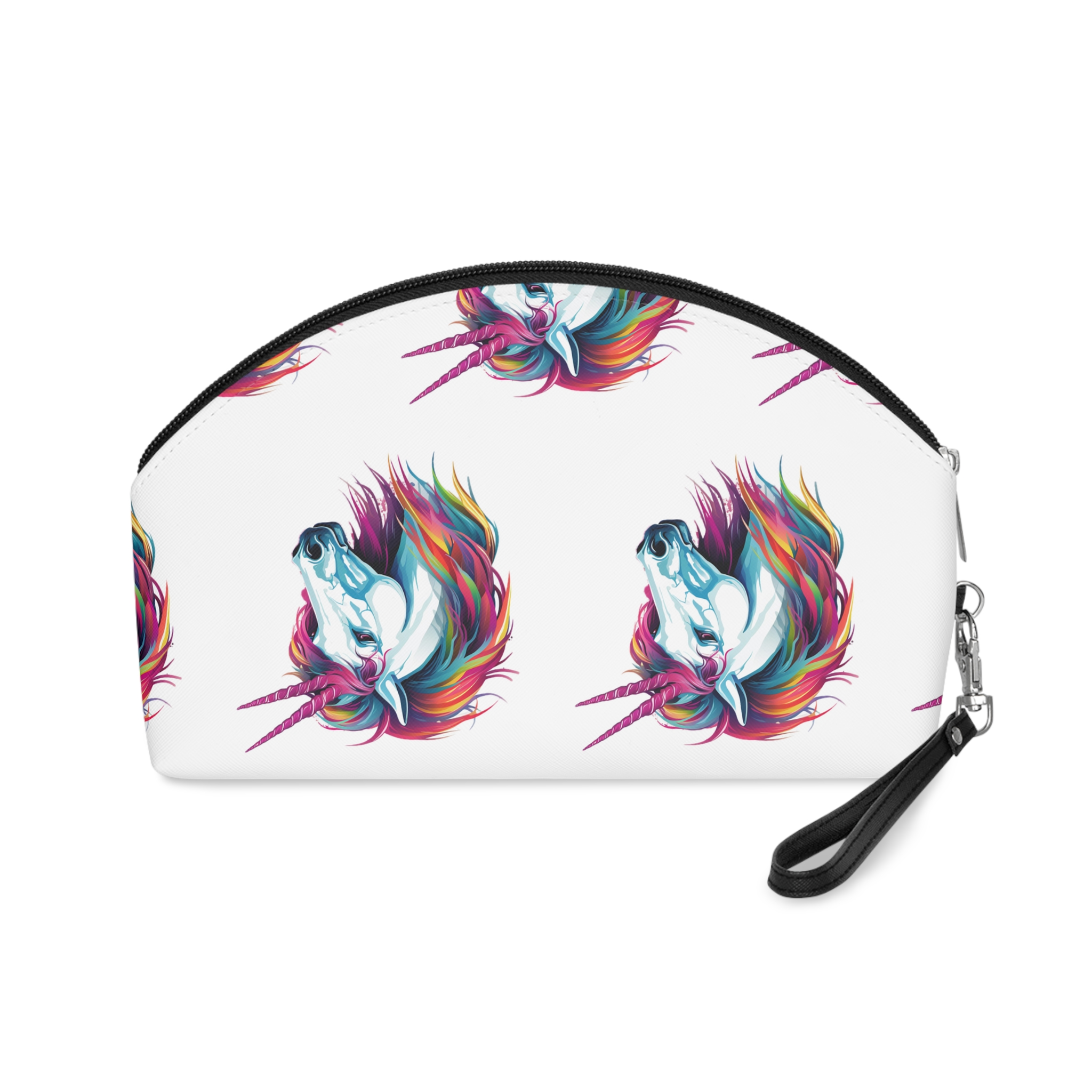 Close Up Unicorns Head With Colorful Mane Generative Ai Copy Makeup Bag - Image 2