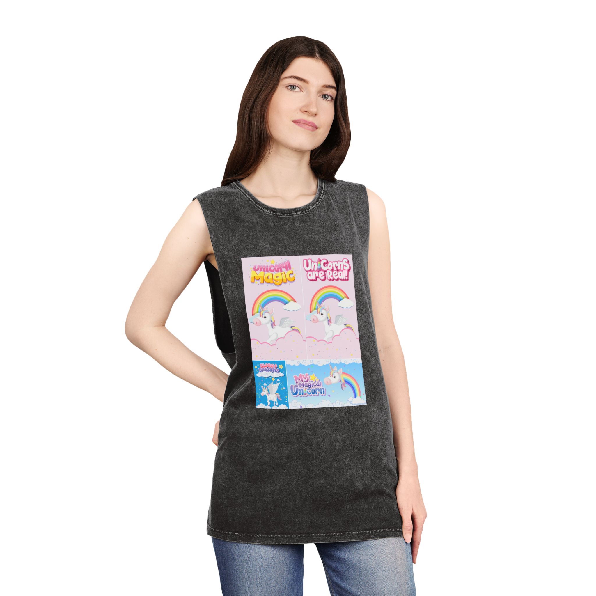 Unicorn V499 Unisex Stonewash Tank Top - Image 4