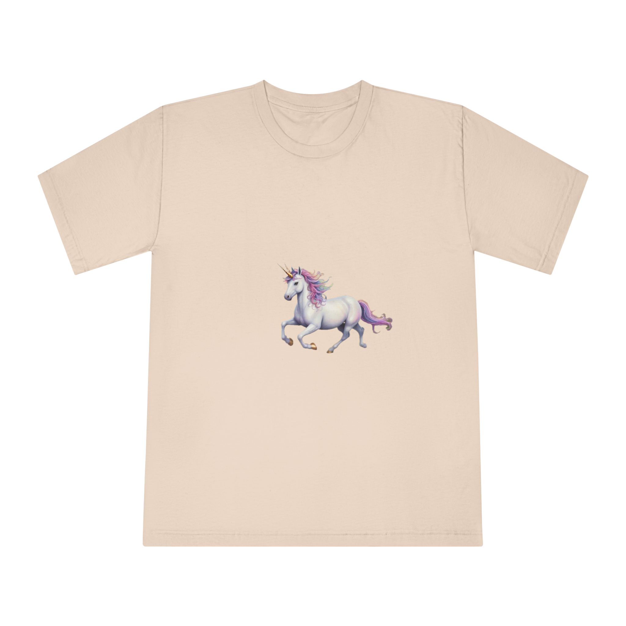 Beautiful Unicorn Running Magical Meadow Unicorn Background Images Whimsical Unicorn (7) Unisex Classic Crewneck T Shirt - Image 9