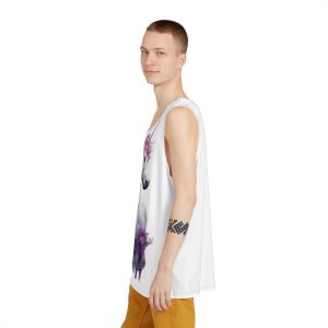 Magical Cute Unicorn Pink Fantasy Background Watercolor Unicorn Magical Unicorn Pastel Colored (1) Mens Tank Aop