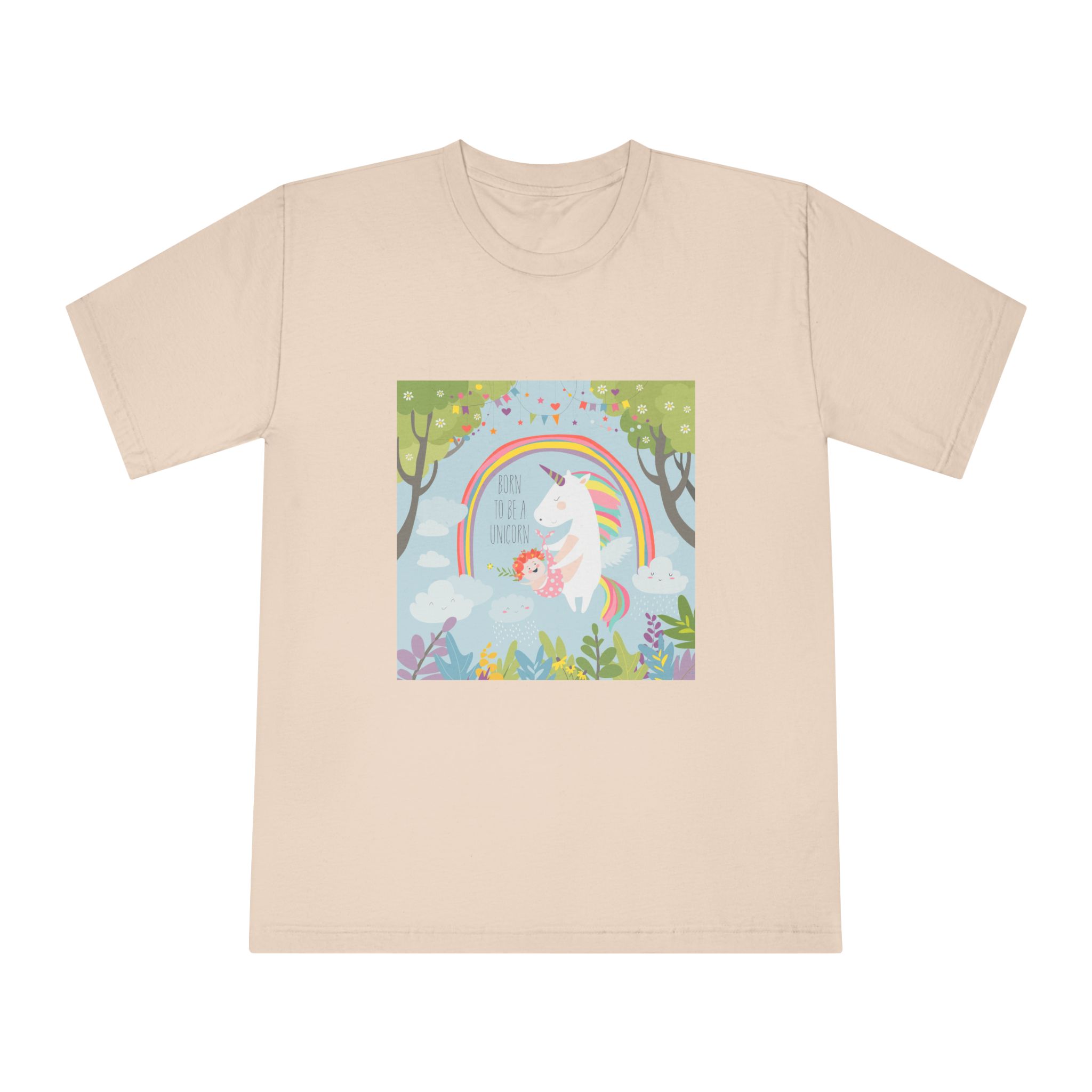 Cute Unicorn With Baby Unisex Classic Crewneck T Shirt - Image 9