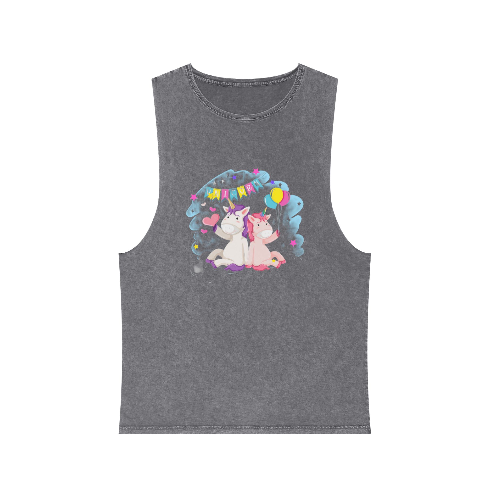 Unicorn V150 Unisex Stonewash Tank Top - Image 9