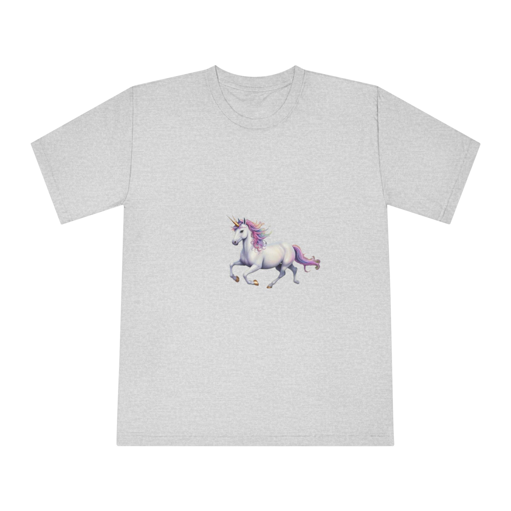 Beautiful Unicorn Running Magical Meadow Unicorn Background Images Whimsical Unicorn (7) Unisex Classic Crewneck T Shirt - Image 13