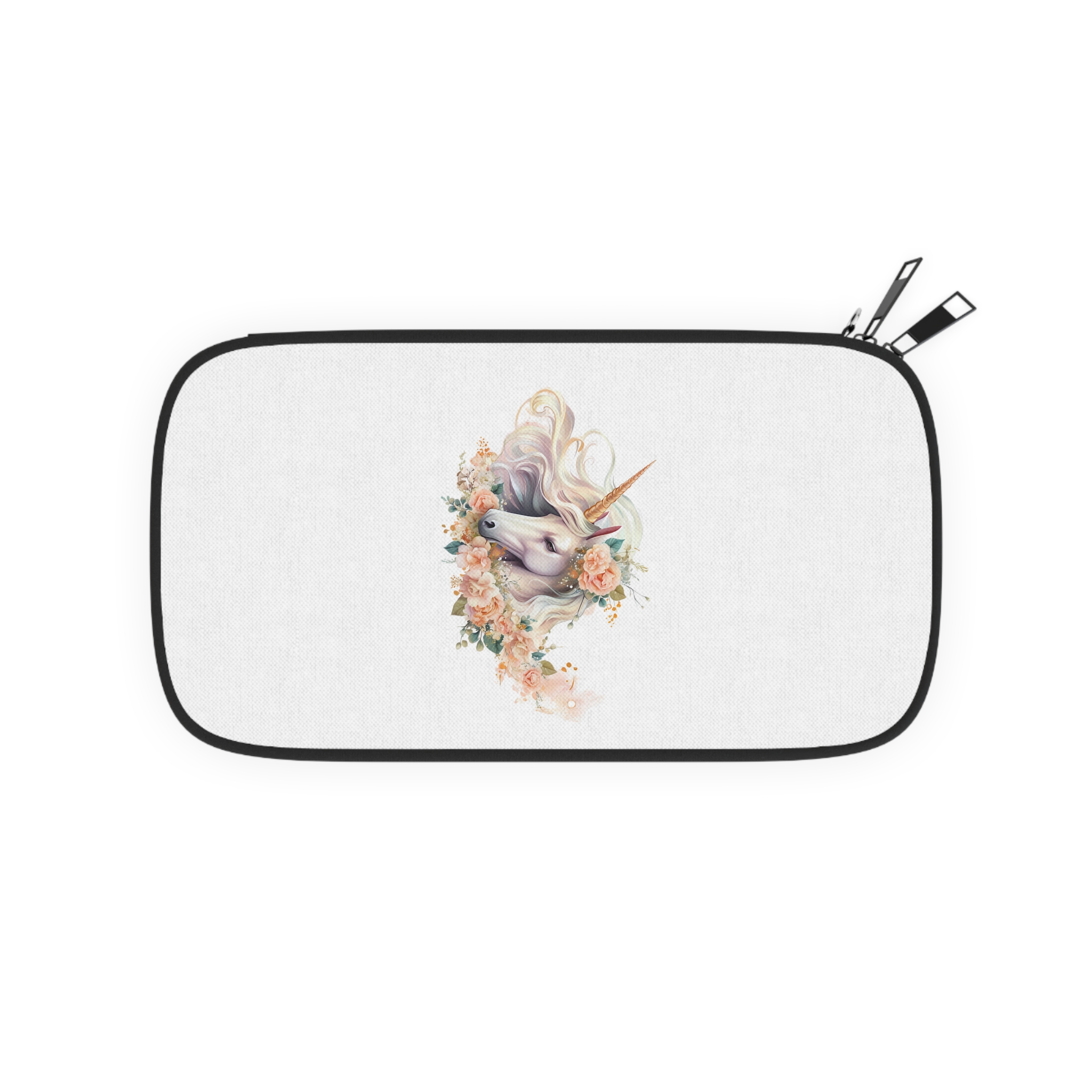 Beautiful Unicorn Card Template With Floral Wreath Generative Ai Passport Wallet