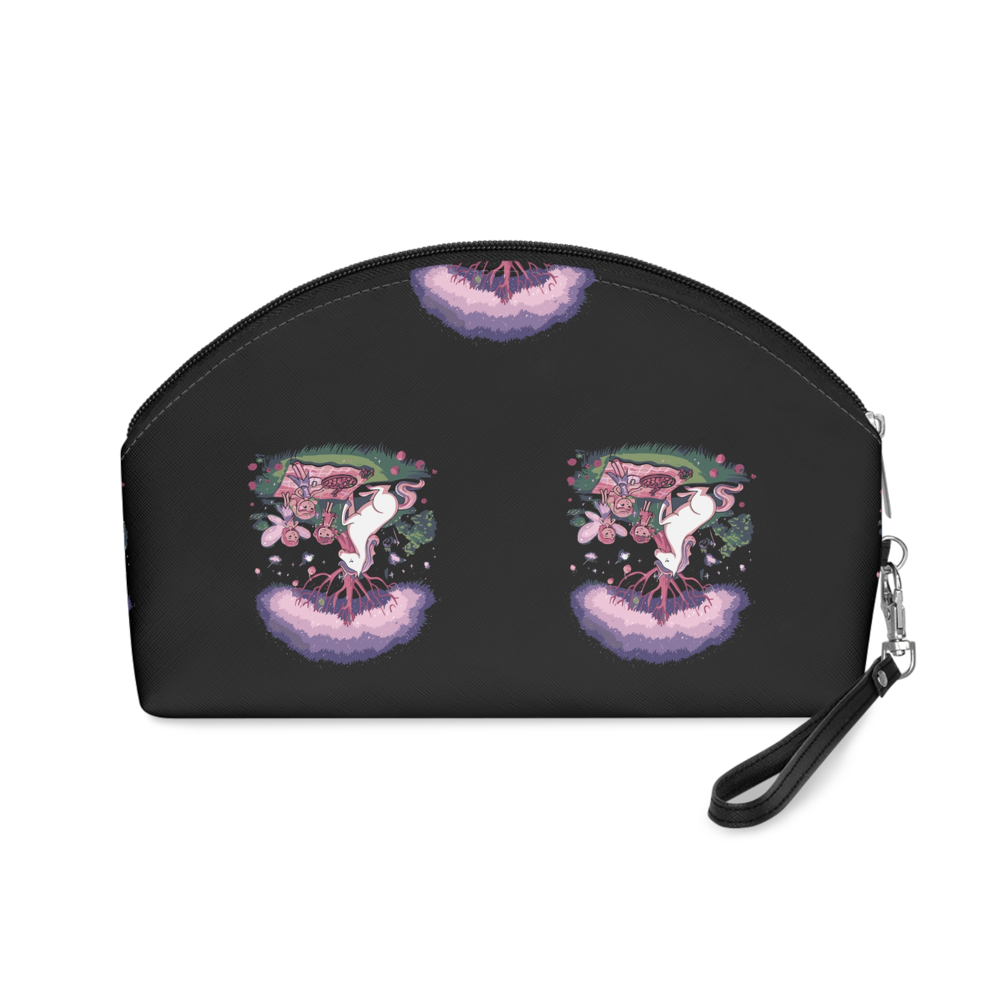 Purple Unicorn With Tree Words Unicorn It Makeup Bag - Image 2