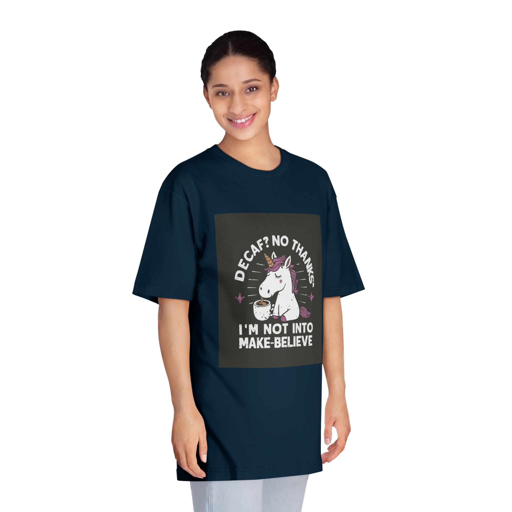 Decaf No Thanks I Am Not Into Make Believe Unisex Classic Crewneck T Shirt - Image 19