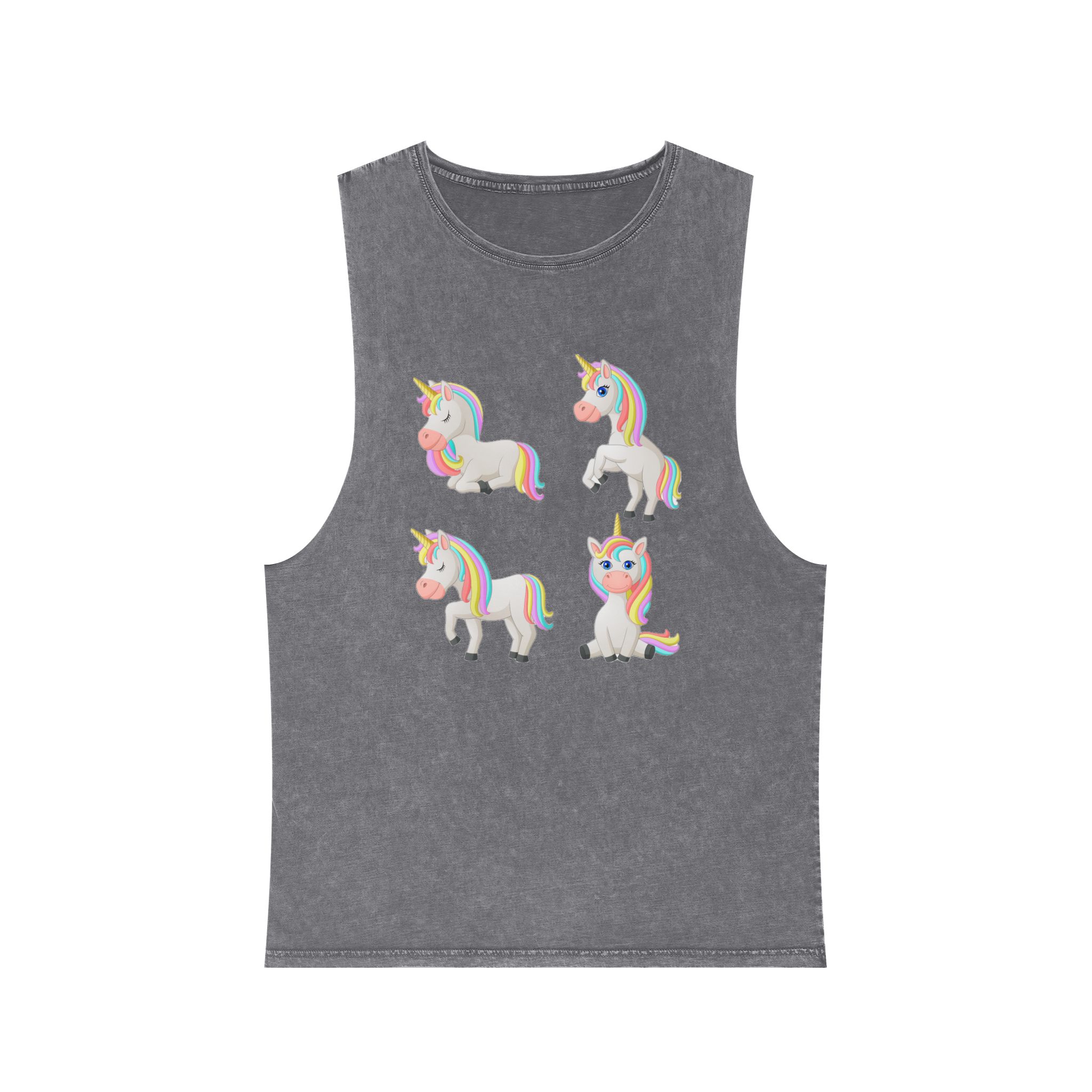 Unicorn V377 Unisex Stonewash Tank Top - Image 9