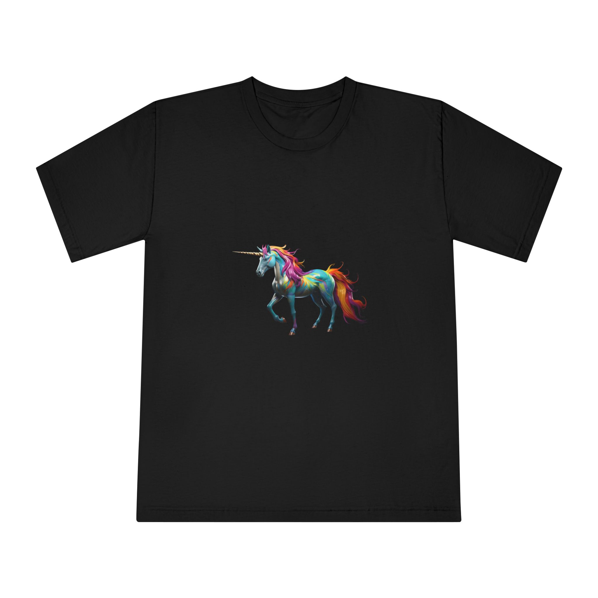 Mythical Unicorn With Oil Spill Colors Fotor Bg Remover 2023110415173 Unisex Classic Crewneck T Shirt - Image 5