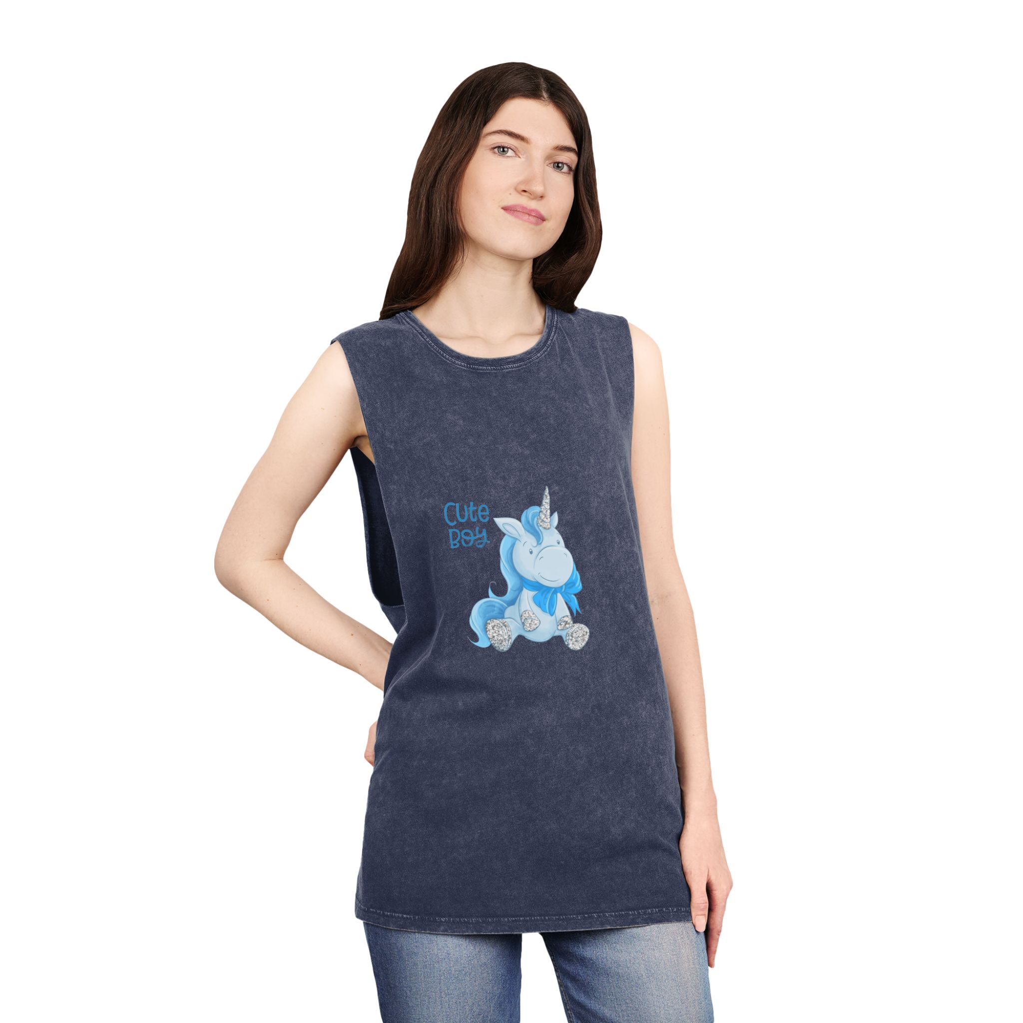 Unicorn V358 Unisex Stonewash Tank Top - Image 16
