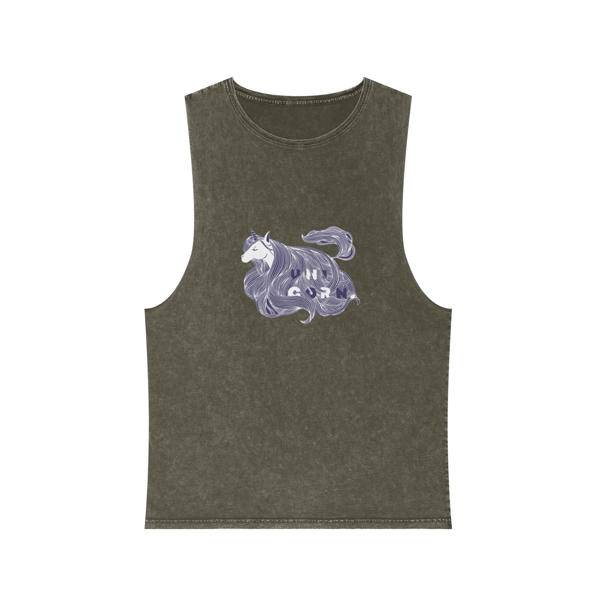Unicorn V40 Unisex Stonewash Tank Top - Image 5