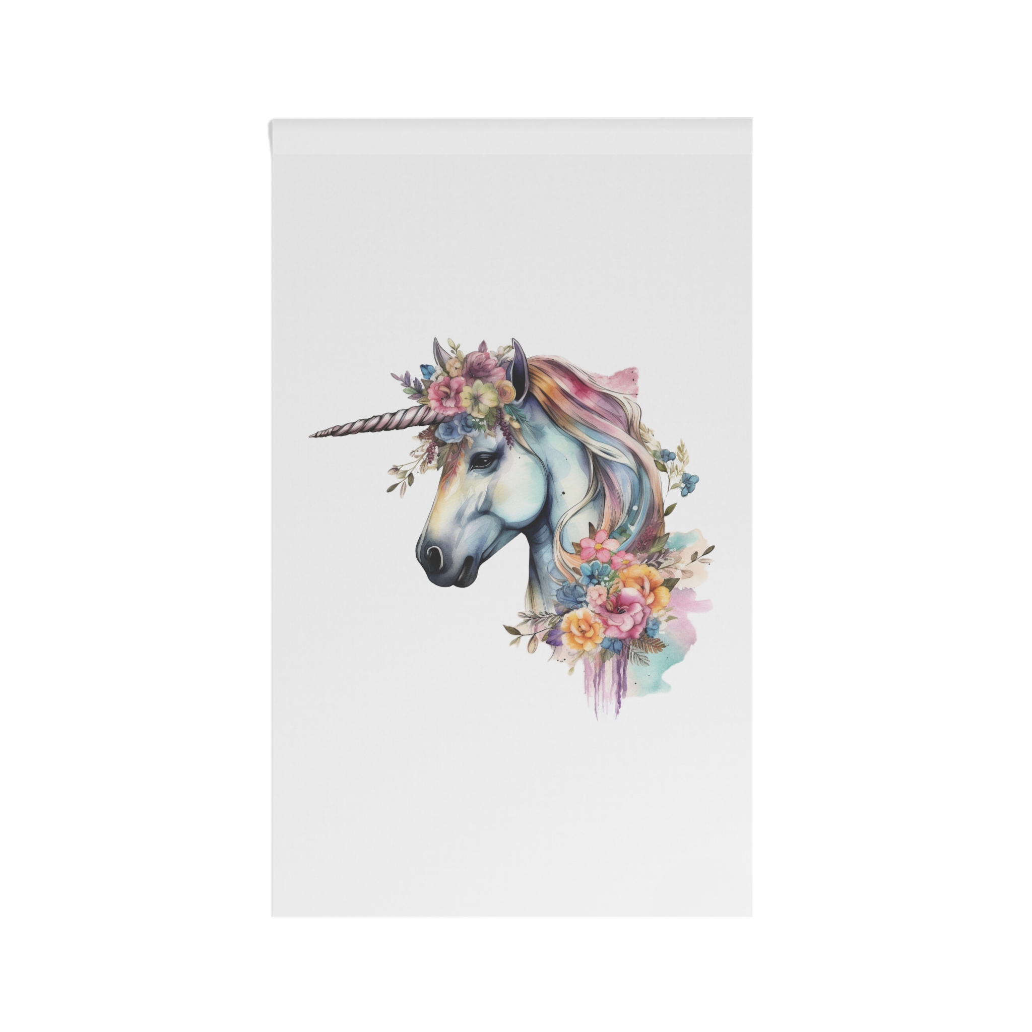 Unicorn With Flower Crown His Head House Banner
