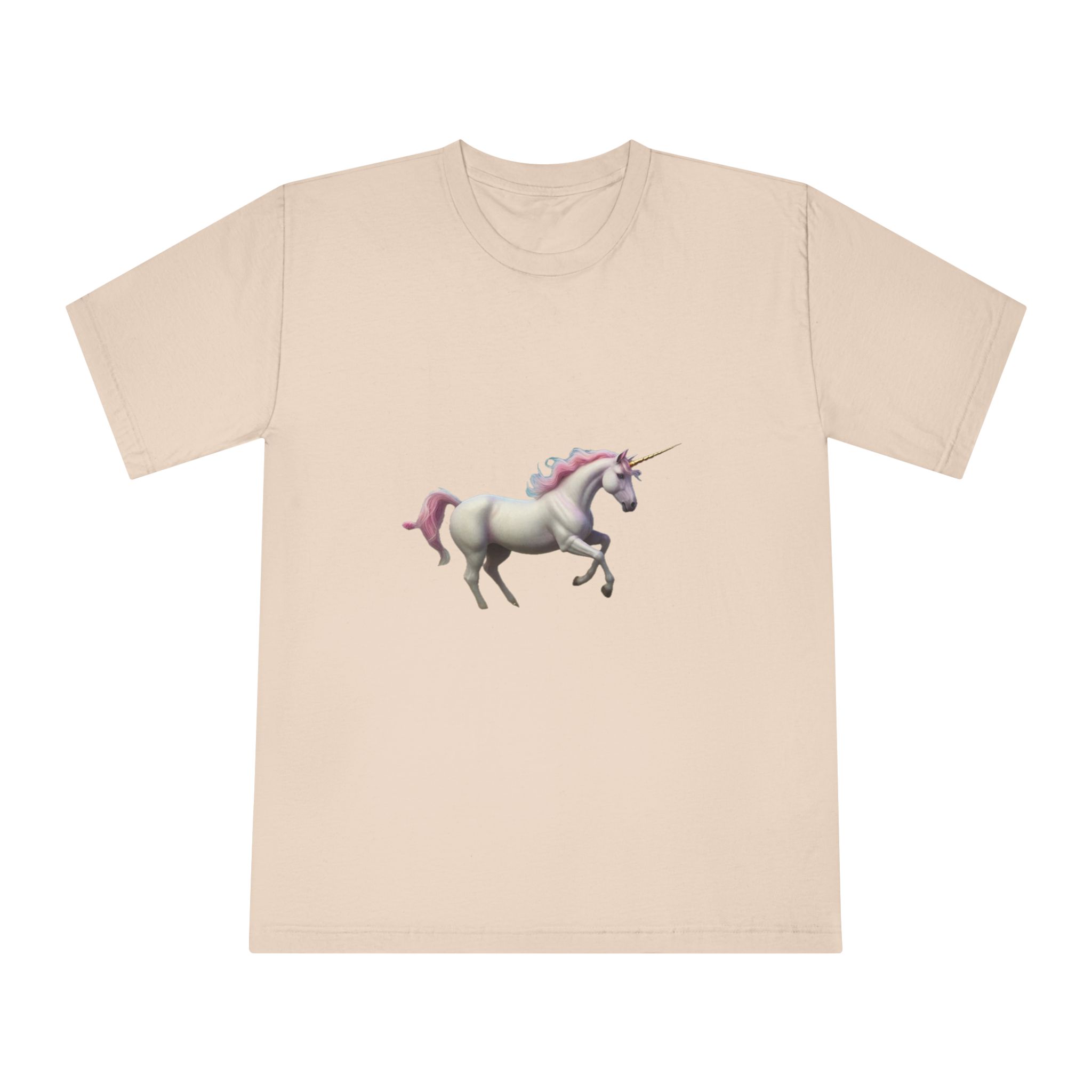 Beautiful Unicorn Running Magical Meadow Unicorn Background Images Whimsical Unicorn (54) Unisex Classic Crewneck T Shirt - Image 9