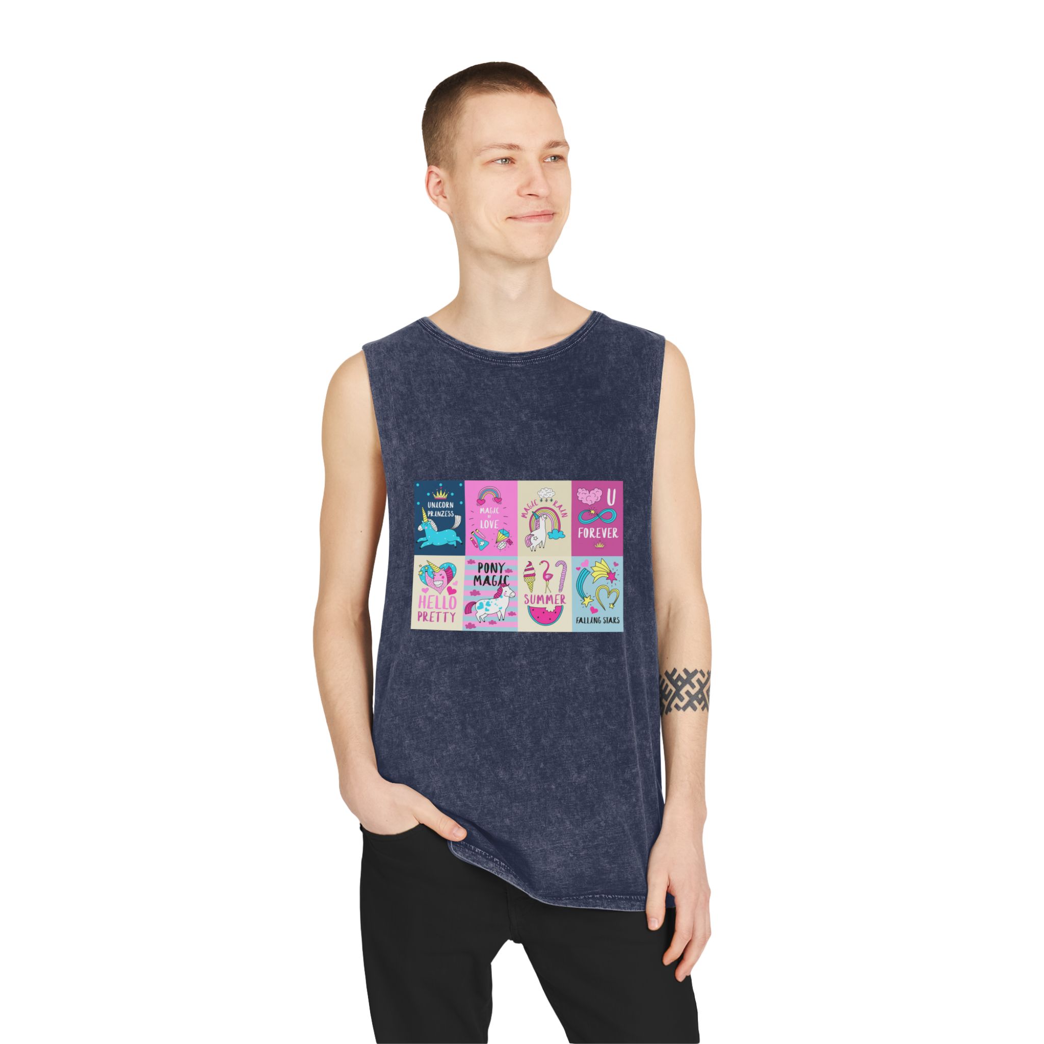 Unicorn V371 Unisex Stonewash Tank Top - Image 15