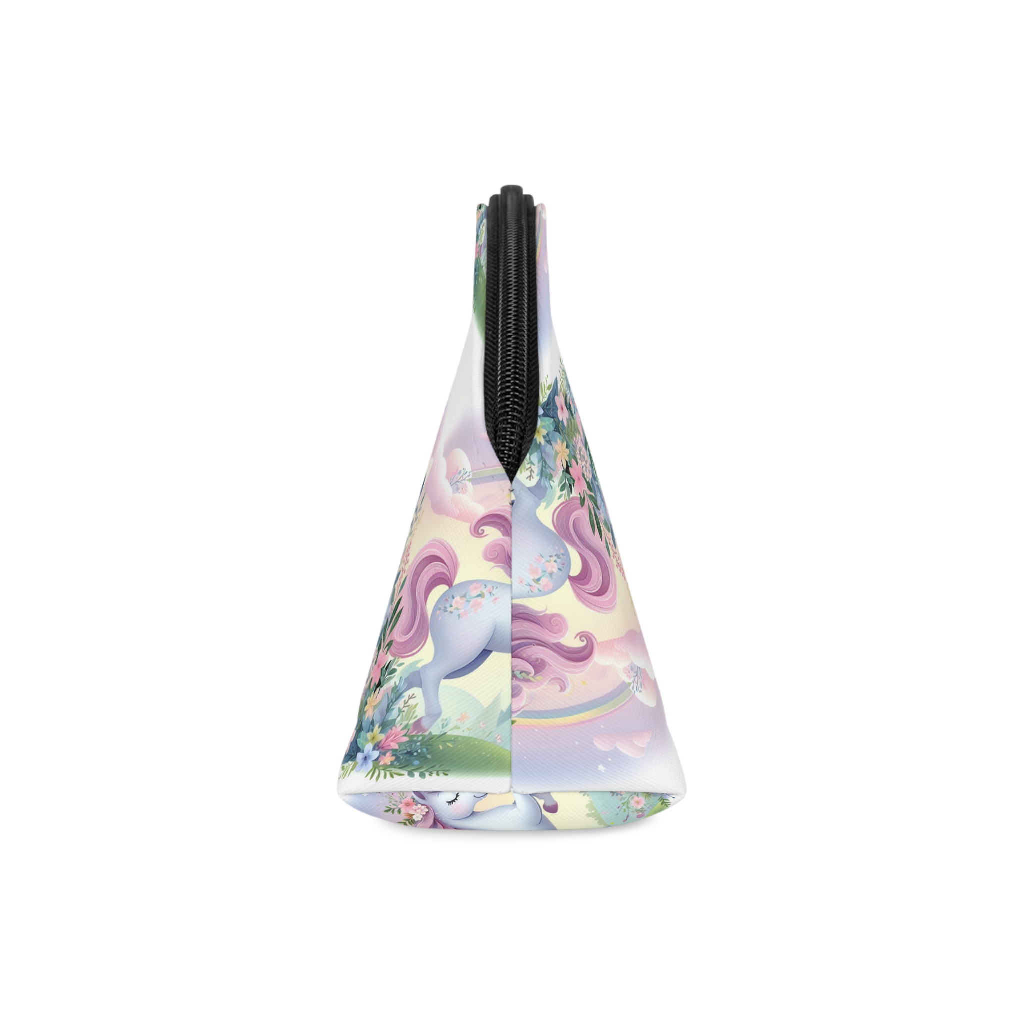 Beautiful Unicorn Running Magical Meadow Unicorn Background Images Whimsical Unicorn (11) Makeup Bag - Image 4