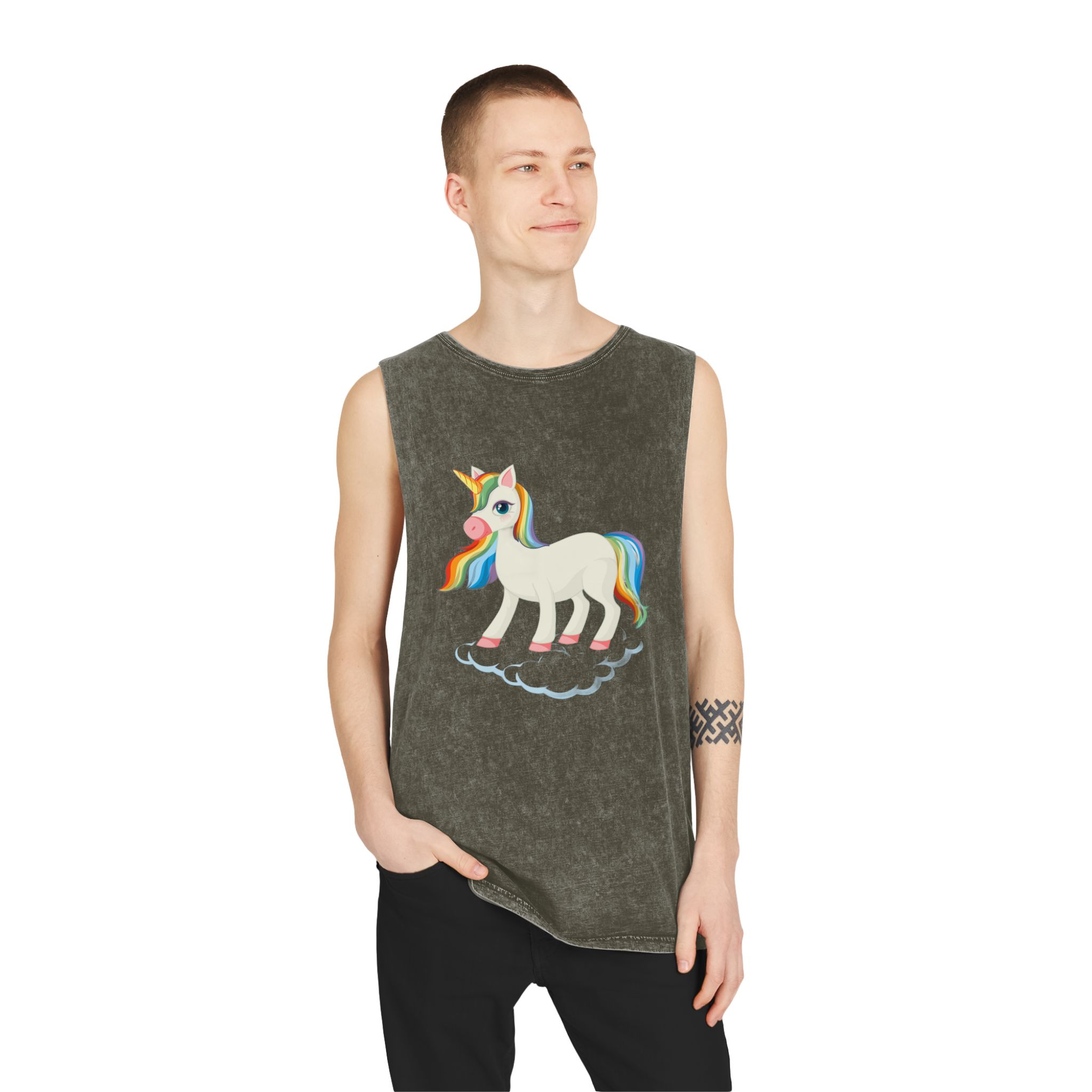 Unicorn V469 Unisex Stonewash Tank Top - Image 7