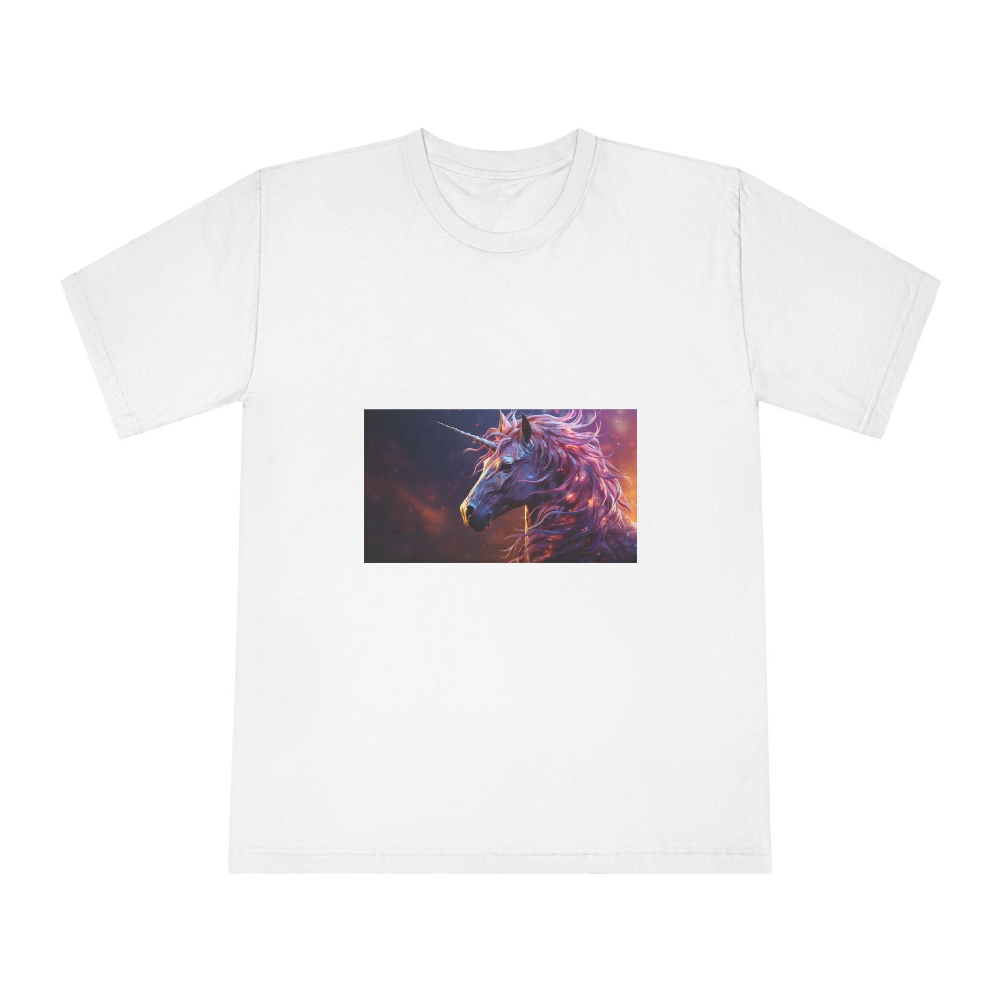 Pink 3d Mythical Unicorn With Lights Mane (1) Unisex Classic Crewneck T Shirt