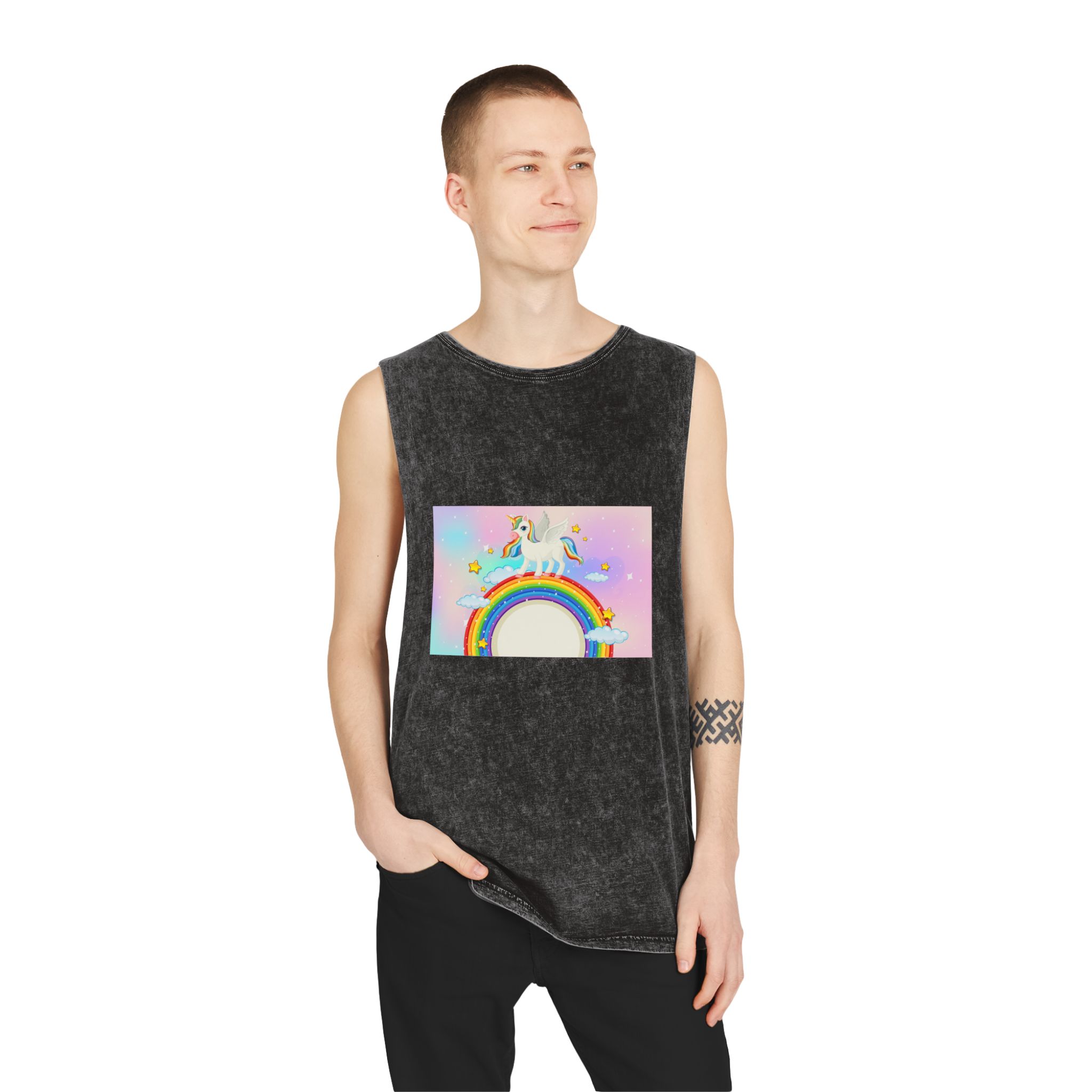 Unicorn V461 Unisex Stonewash Tank Top - Image 3