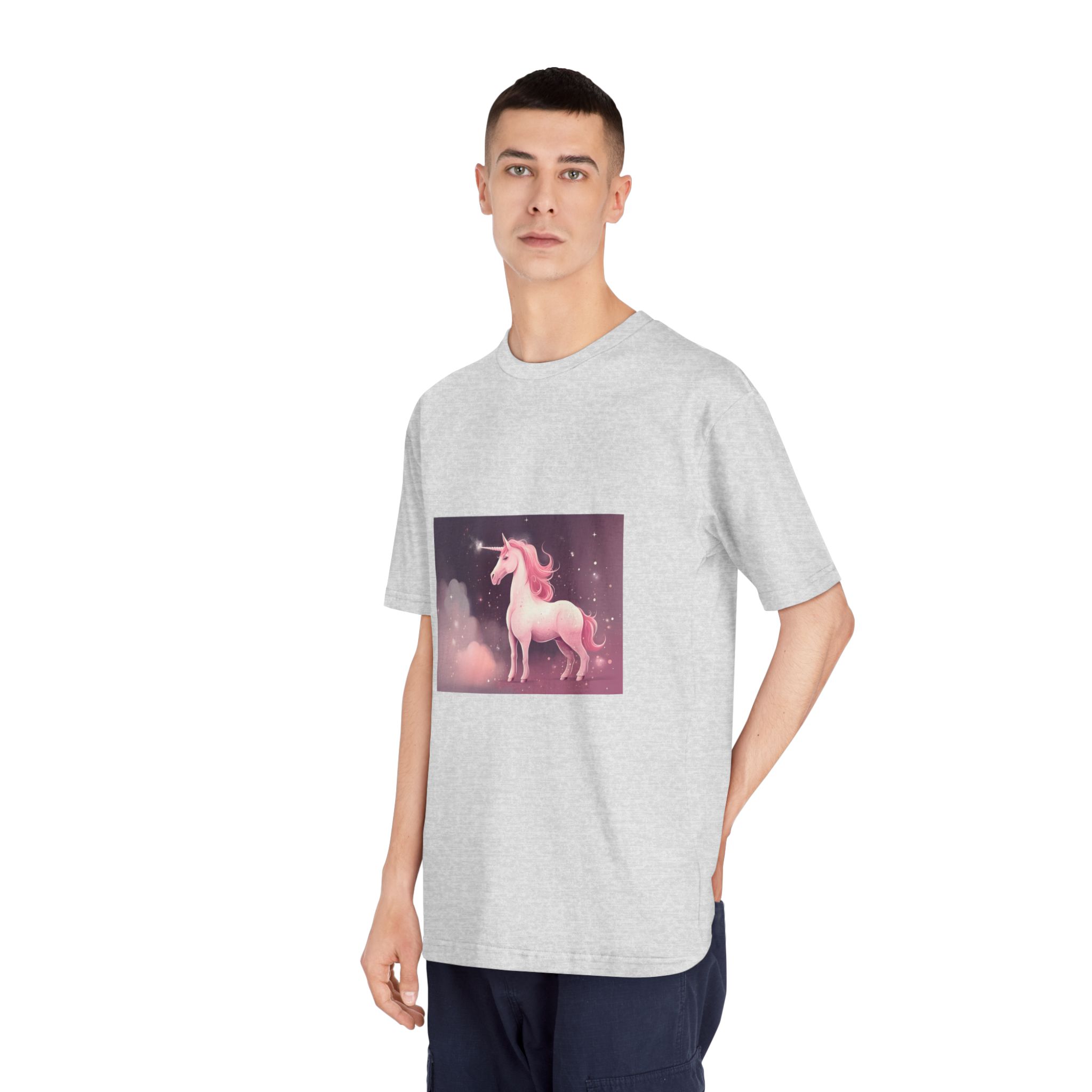 Pink Unicorn Fantastic Illustration Unisex Classic Crewneck T Shirt - Image 16