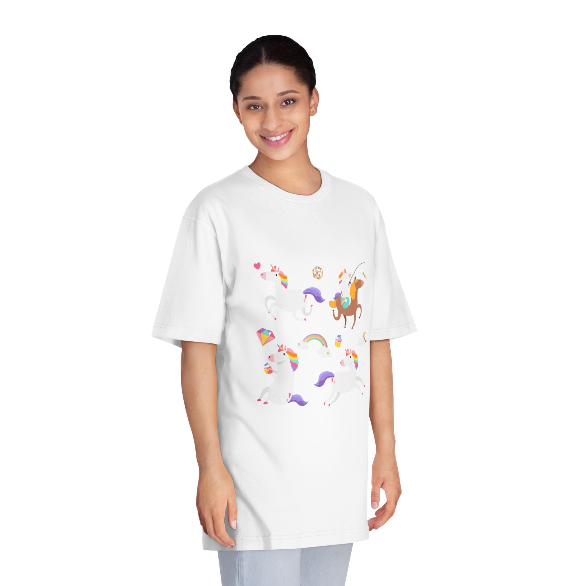 Unicorns 58 Unisex Classic Crewneck T Shirt - Image 3
