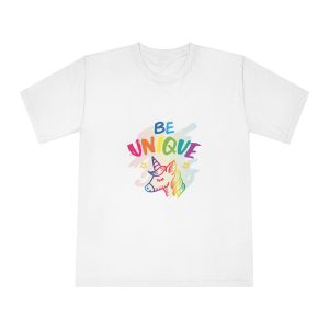 Colorful Unicorn With Words Be Unique It Unisex Classic Crewneck T Shirt