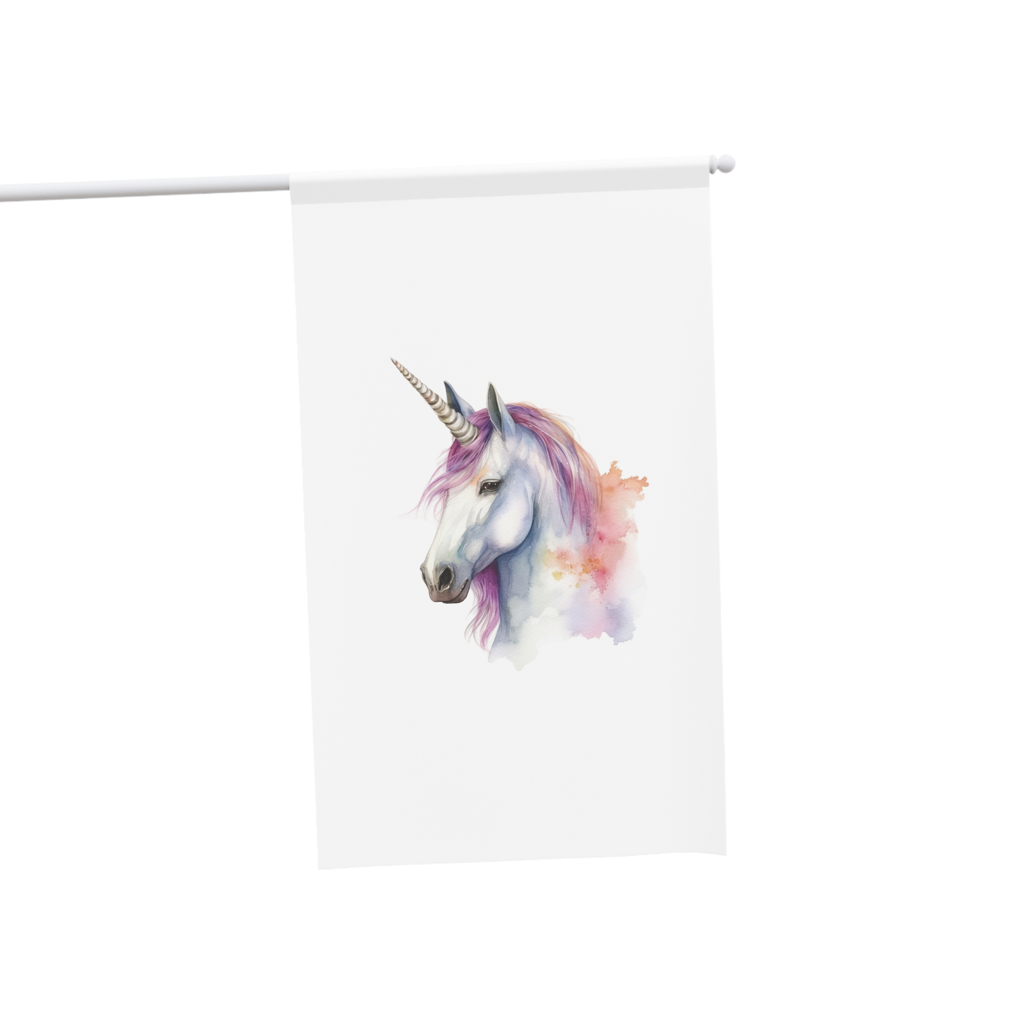 Unicorn With Purple Mane Pink Horn House Banner - Image 3