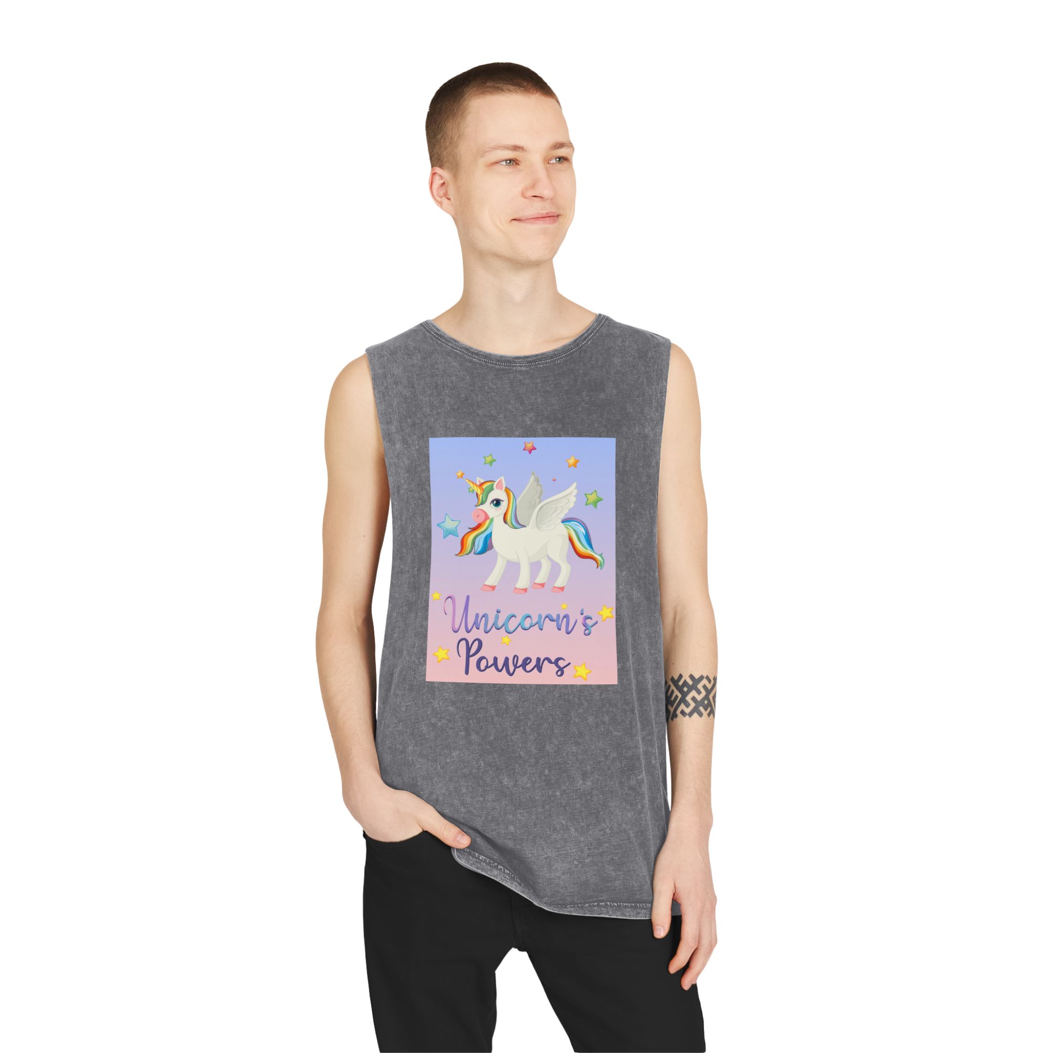 Unicorn V444 Unisex Stonewash Tank Top - Image 11