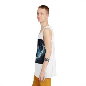Fantastic Starry Sky With Fluffy Clouds Magical Unicorn Mens Tank Aop