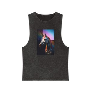 Magical Mythical Unicorn Creature 6 Unisex Stonewash Tank Top