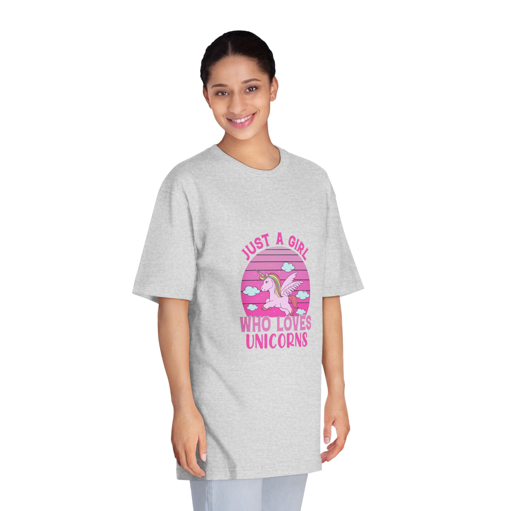 Just A Girl Who Loves Unicorns Unisex Classic Crewneck T Shirt - Image 15