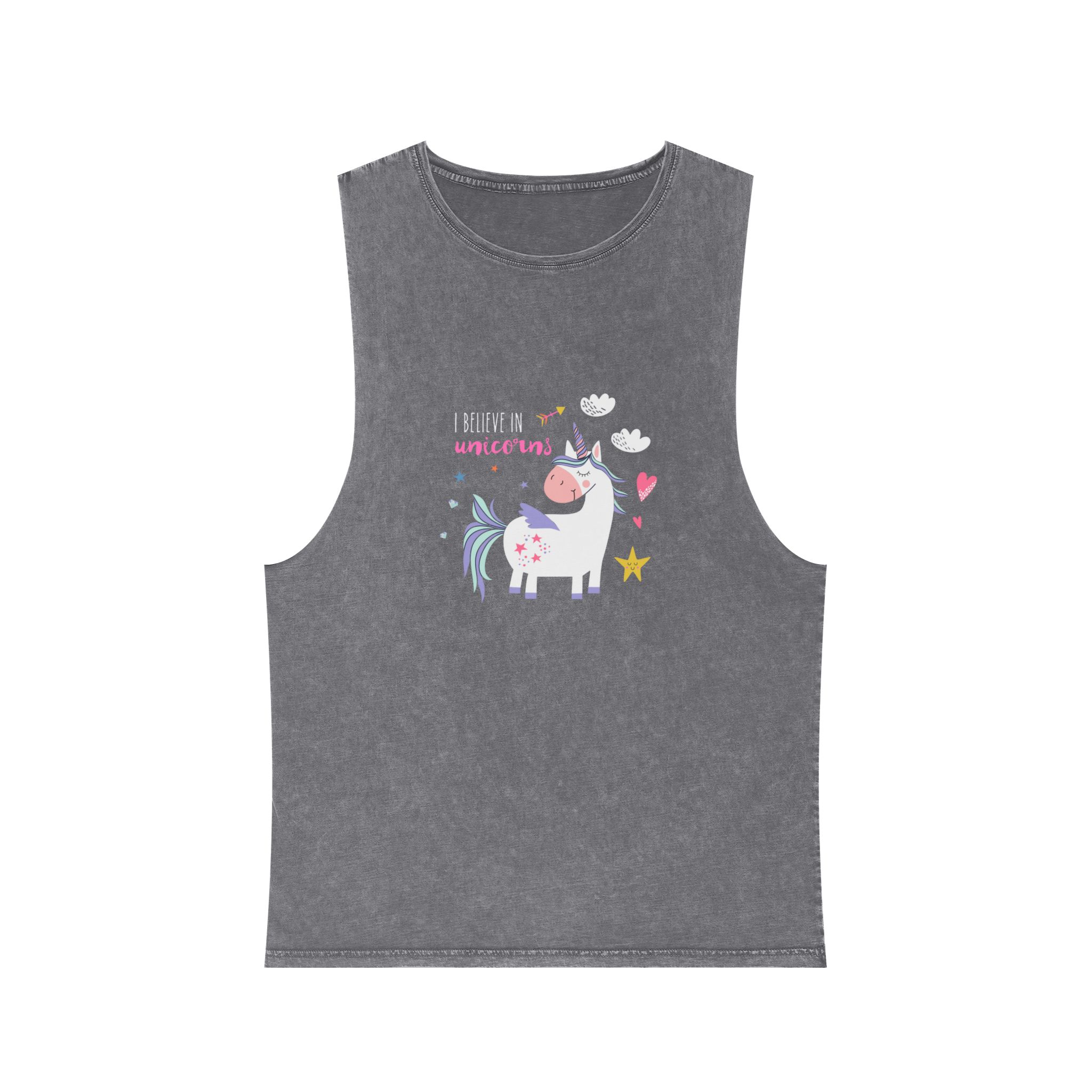 I Belive In Unicorns 1 162429 Unisex Stonewash Tank Top - Image 9