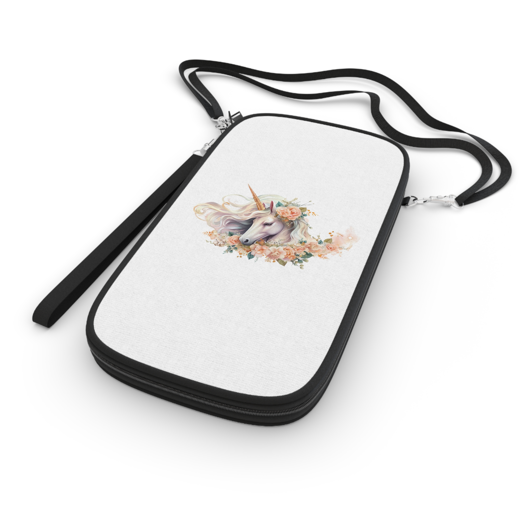 Beautiful Unicorn Card Template With Floral Wreath Generative Ai Passport Wallet - Image 3