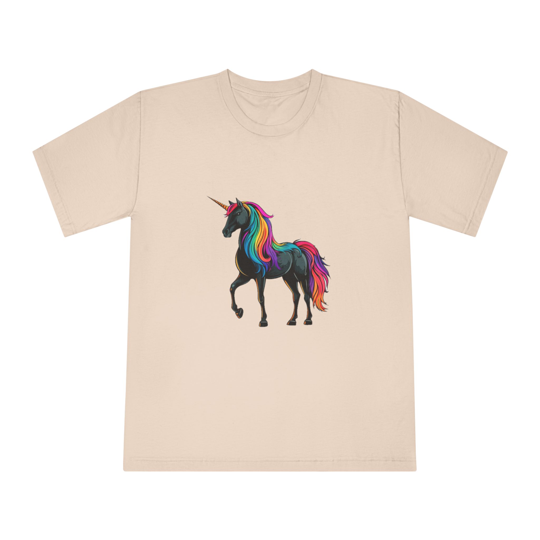 Cartoon Unicorn With Rainbow Mane Horn Generative Ai Unisex Classic Crewneck T Shirt - Image 9