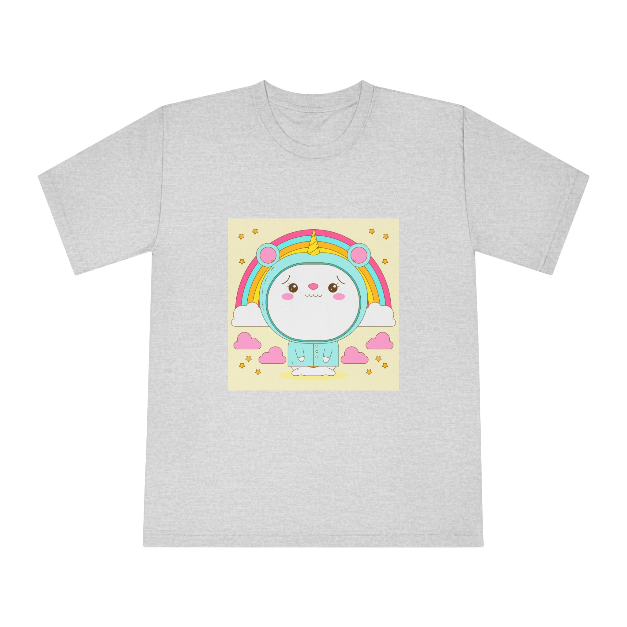 Hand Drawn Kawaii Animal Unisex Classic Crewneck T Shirt - Image 13