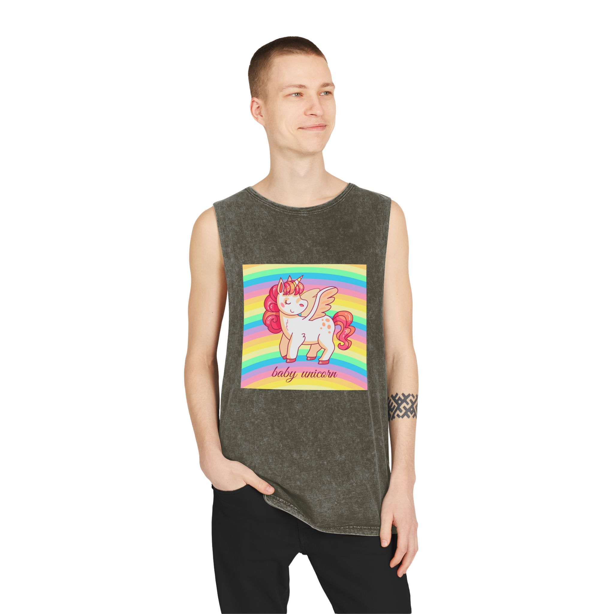Unicorn V367 Unisex Stonewash Tank Top - Image 7