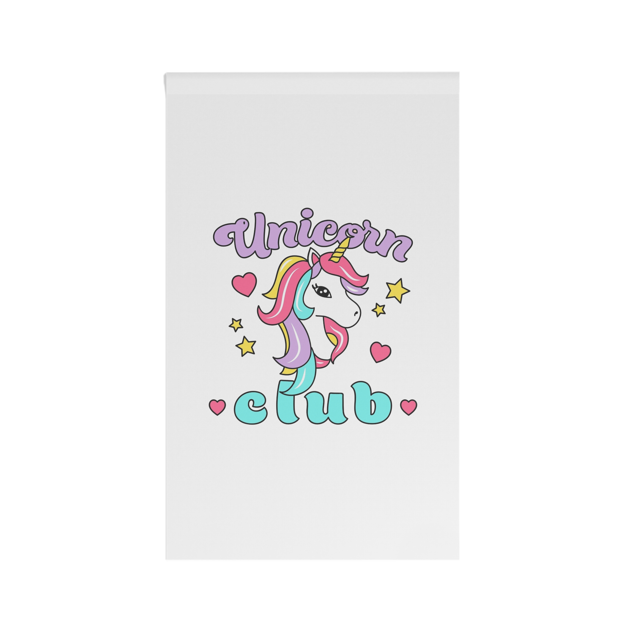 Unicorn Club Text With Colorful Hair Unicorn House Banner