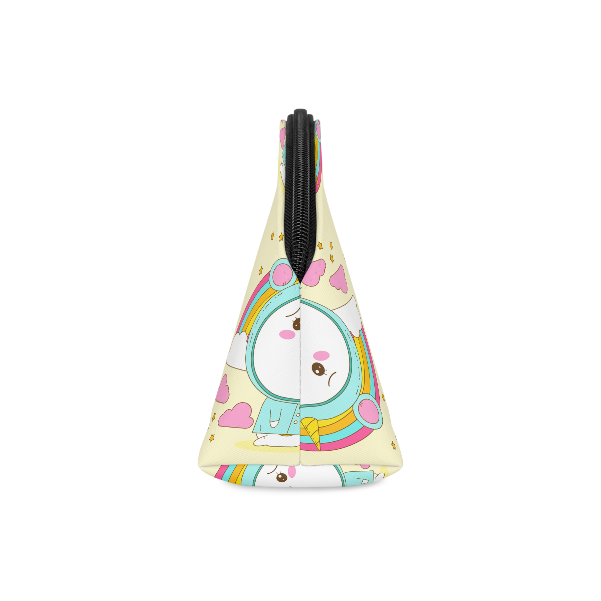 Hand Drawn Kawaii Animal Makeup Bag - Image 4