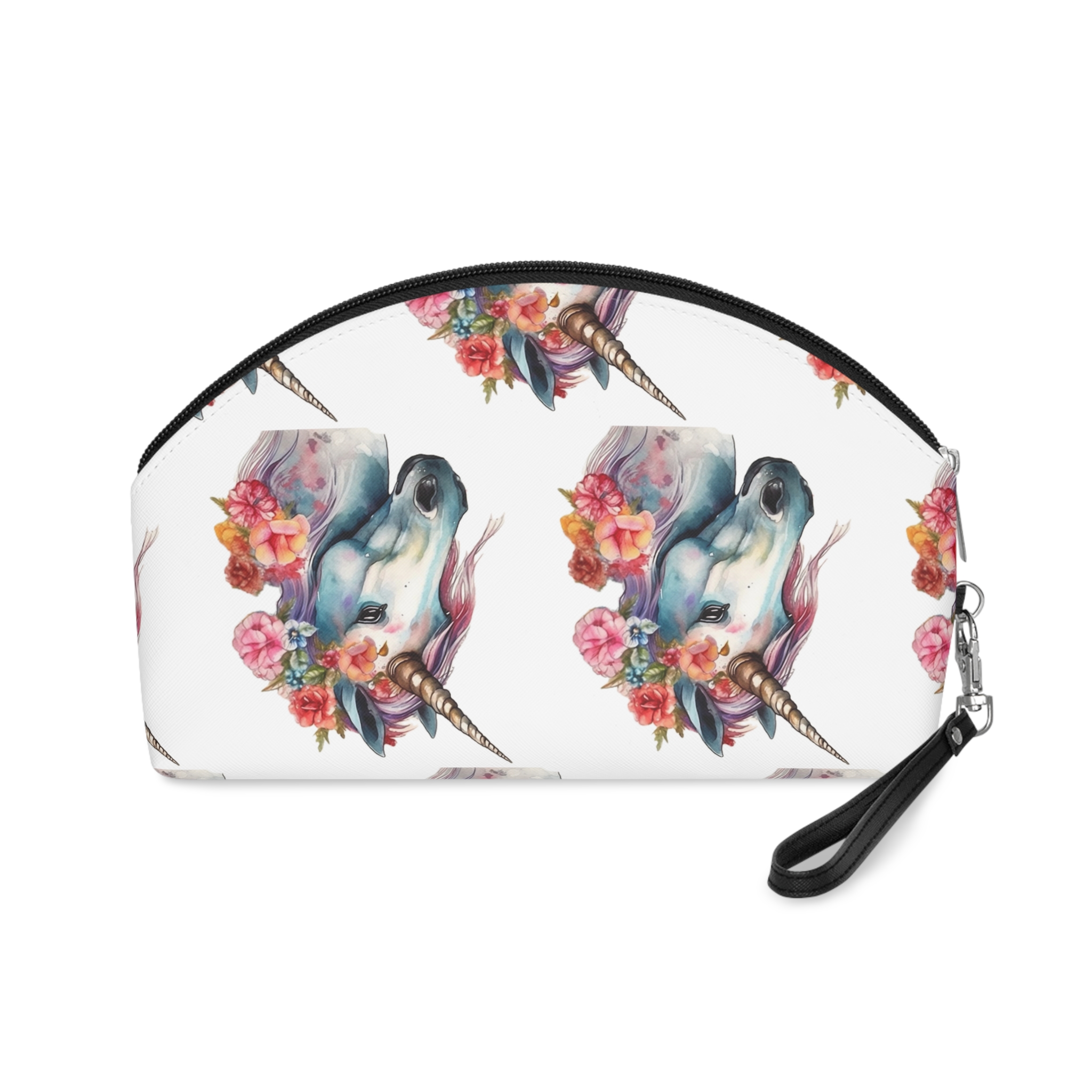 Unicorn With Flower Crown (2) Makeup Bag - Image 2