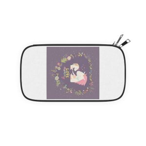 Cute Small Unicorn With Mom Wreath Passport Wallet