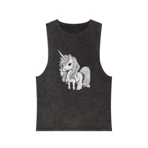 Magical Unicorn Art Kids Unisex Stonewash Tank Top