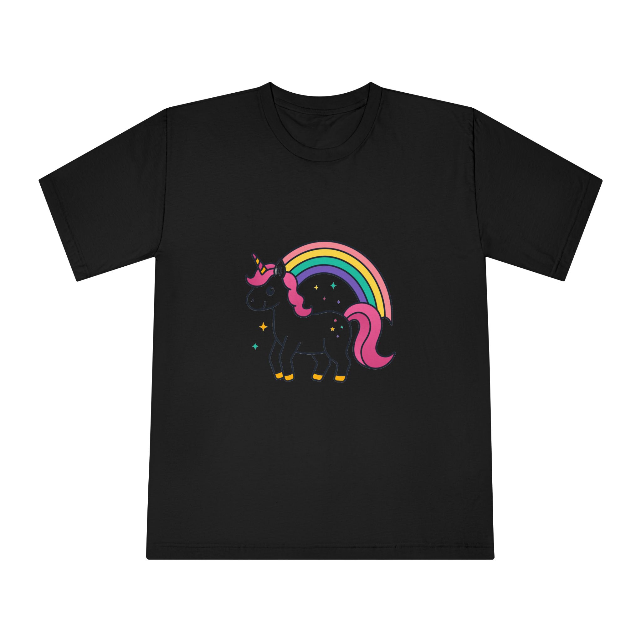 Unicorn Coloring Page Hand Drawing Illustration Children Unisex Classic Crewneck T Shirt - Image 5