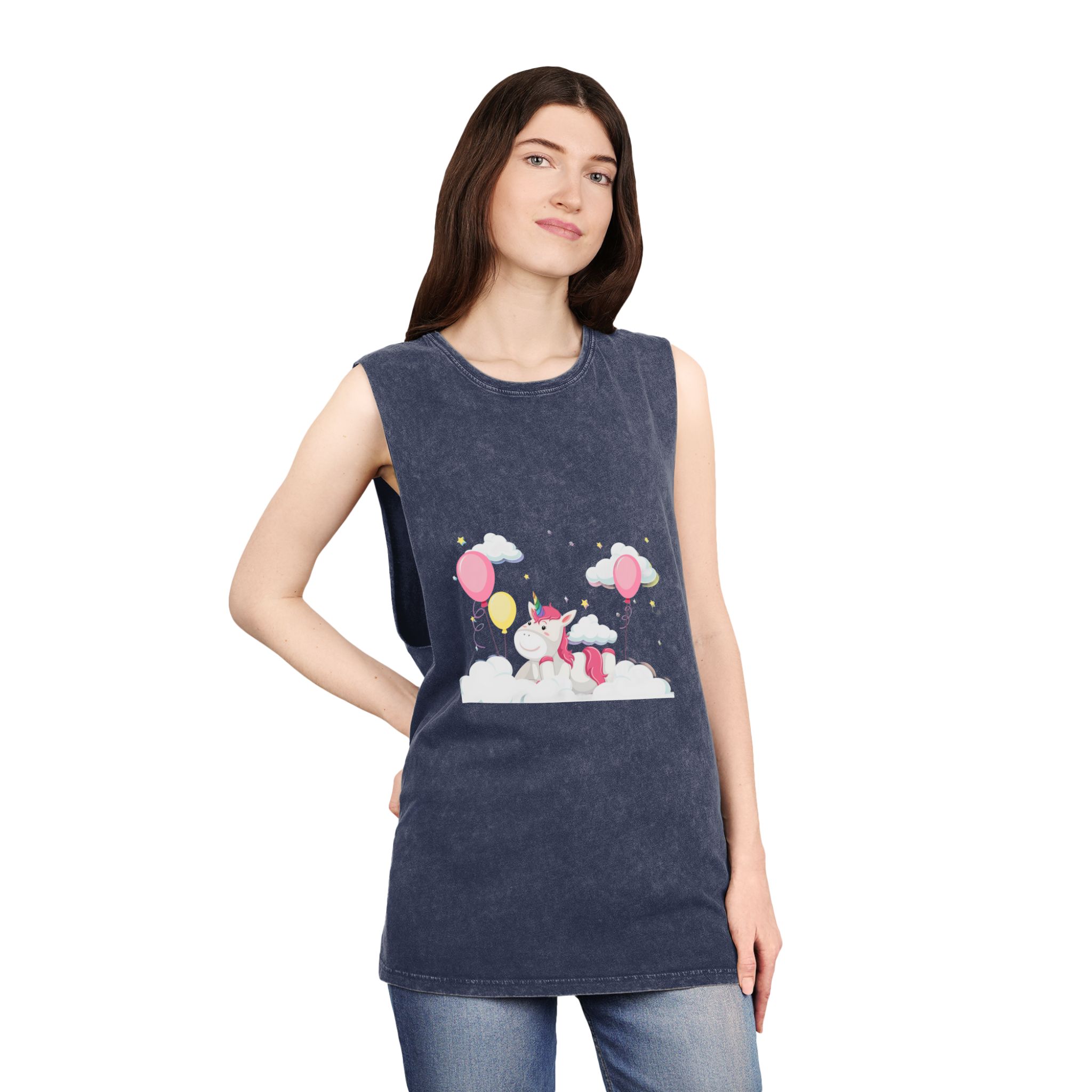 Unicorn V513 Unisex Stonewash Tank Top - Image 16