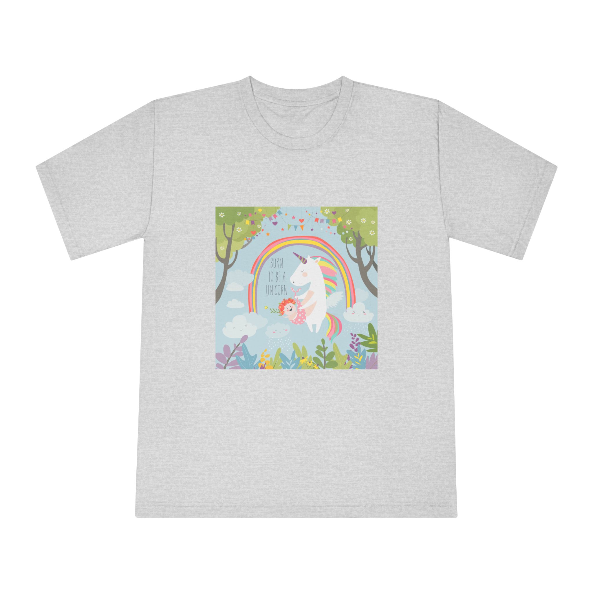 Cute Unicorn With Baby Unisex Classic Crewneck T Shirt - Image 13