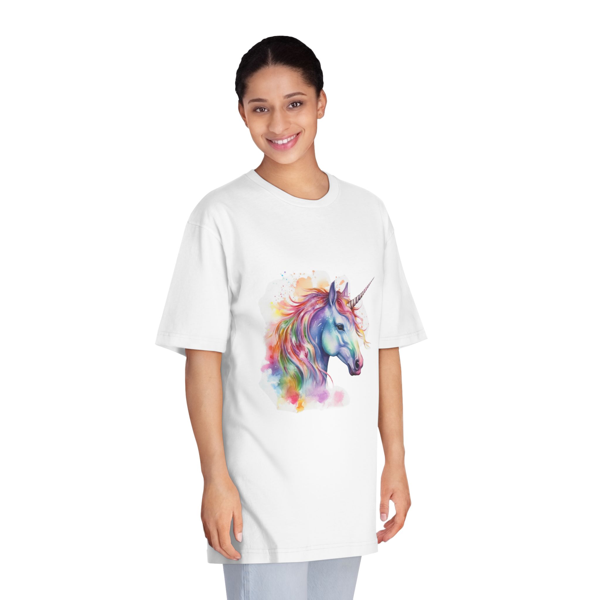 Coloful Unicorn Unisex Classic Crewneck T Shirt - Image 3